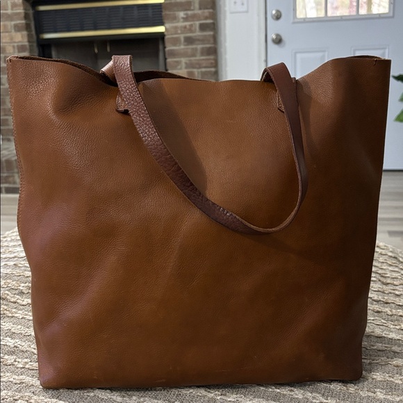 Madewell The Transport 
 Tan Leather Tote Bag - Picture 3 of 16